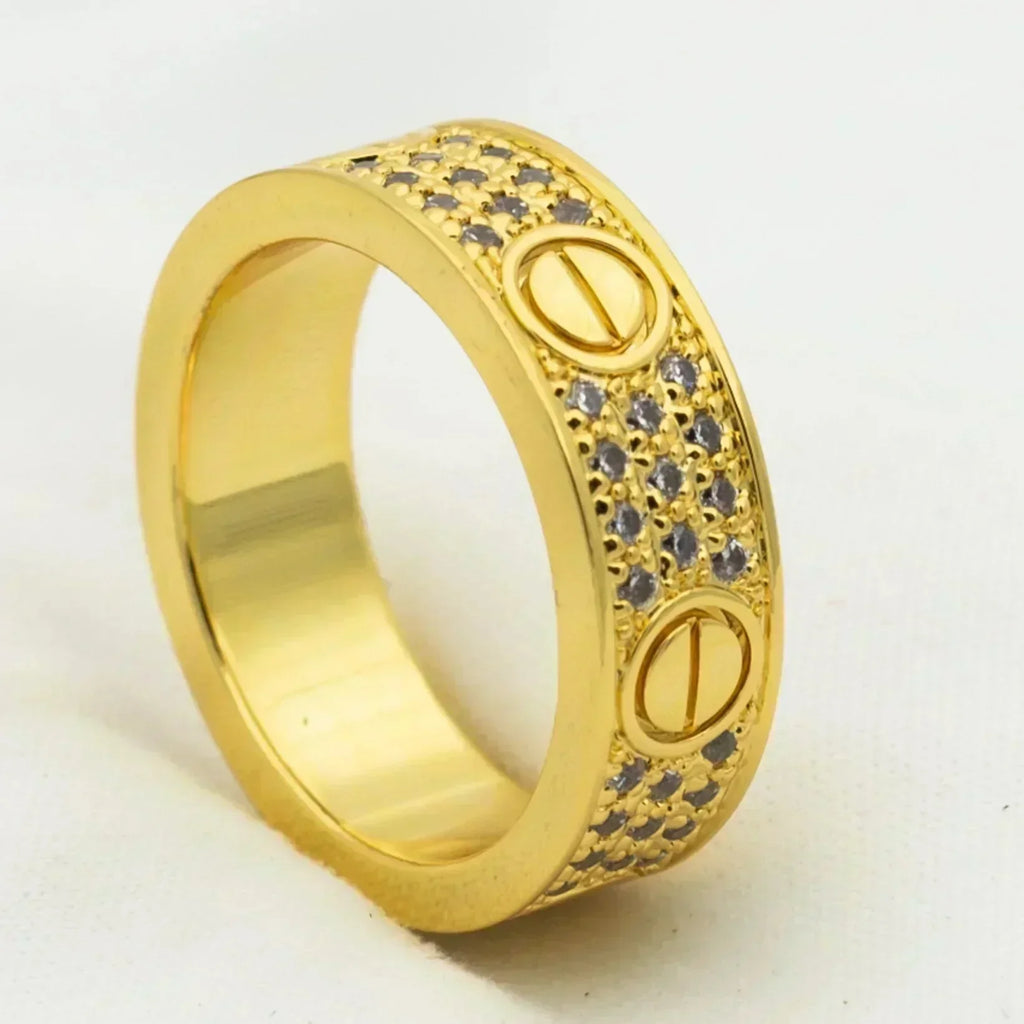[Clover Jewelry]LIEBESRING 5.5MM DIAMANTEN BESETZT