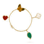 [Clover Jewelry]LUCKY SPRING 5 MOTIF GOLD BRACELET