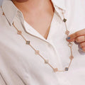 [Clover Jewelry]CLOVER 20 MOTIFS DARK MOP DIAMOND  NECKLACE