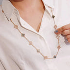 [Clover Jewelry]CLOVER 20 MOTIFS DARK MOP DIAMOND  NECKLACE