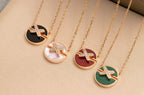 [Clover Jewelry]JEUX DE ROSE GOLD DIAMOND NECKLACE