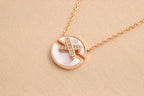 [Clover Jewelry]JEUX DE ROSE GOLD DIAMOND NECKLACE