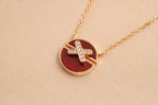 [Clover Jewelry]JEUX DE ROSE GOLD DIAMOND NECKLACE