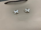 [Clover Schmuck]WEISSE MOP SILBER DIAMANT OHRRINGE