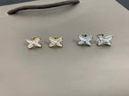 [Clover Schmuck]WEISSE MOP SILBER DIAMANT OHRRINGE