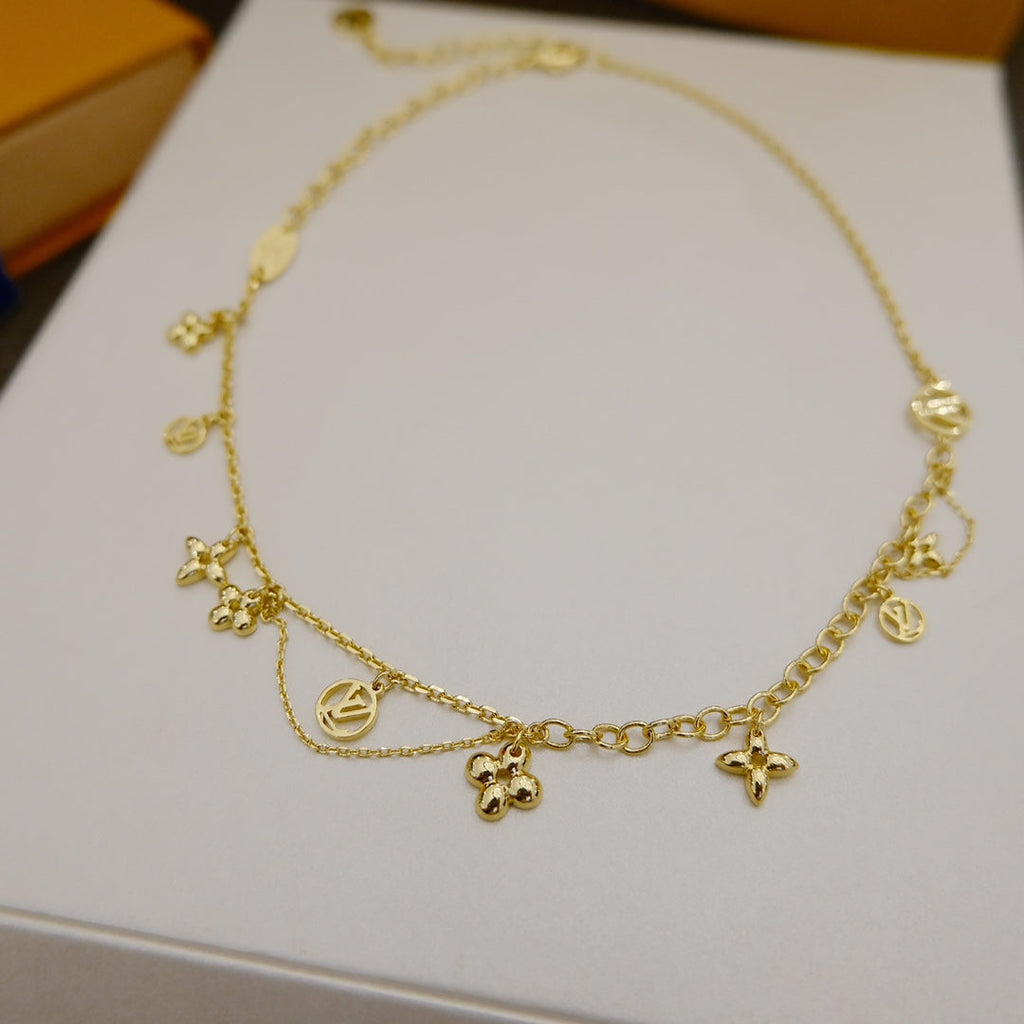 [Clover Schmuck]BLOOMING SUPPLE HALSKETTE MESSING