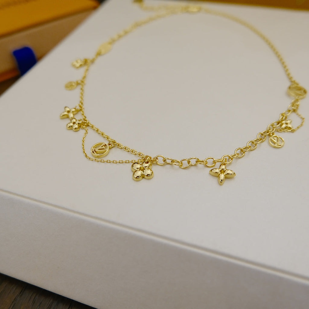 [Clover Schmuck]BLOOMING SUPPLE HALSKETTE MESSING