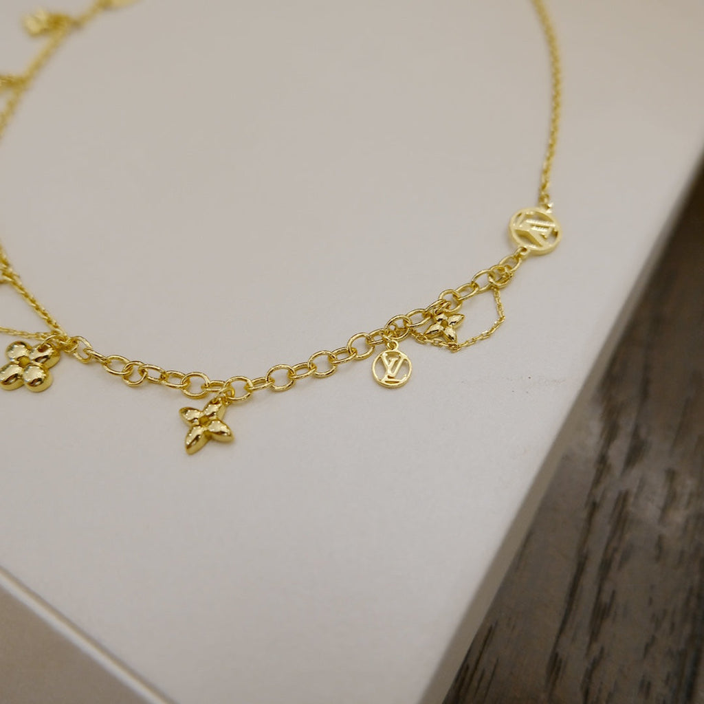 [Clover Schmuck]BLOOMING SUPPLE HALSKETTE MESSING