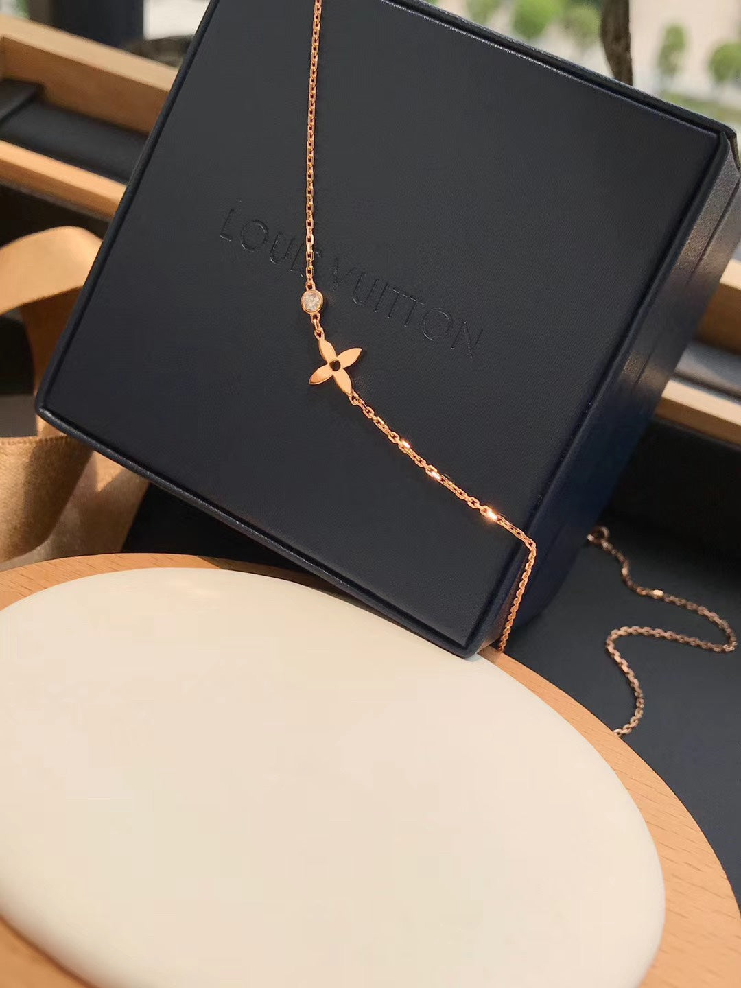 [Clover Jewelry]BLOSSOM PENDANT PINK GOLD AND DIAMOND