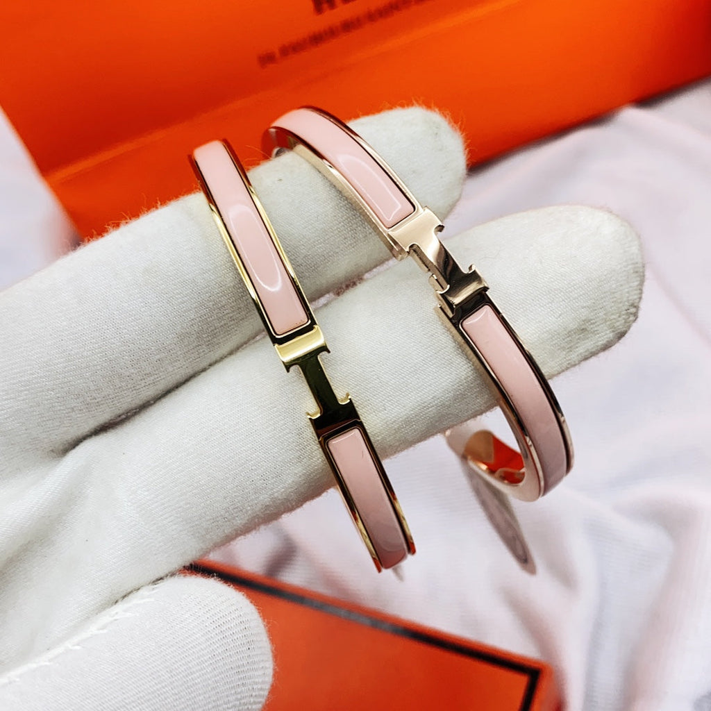 [Clover Jewelry]CLASSIC HM CLIC  PINK 8MM ENAMEL BRACELET