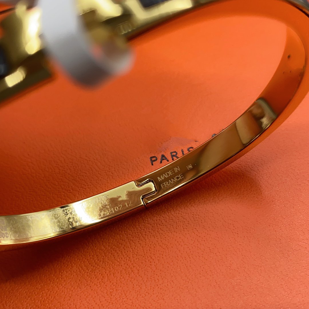 [Clover Jewelry]CLASSIC HM CLIC BLACK 8MM ENAMEL BRACELET