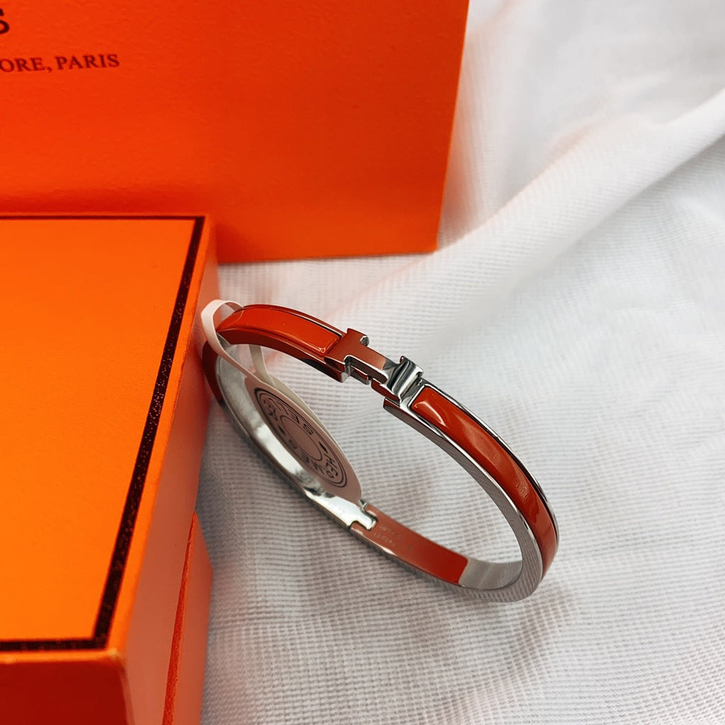 [Clover Jewelry]KLASSISCHES HM CLIC ROT 8MM EMAILLE ARMBAND