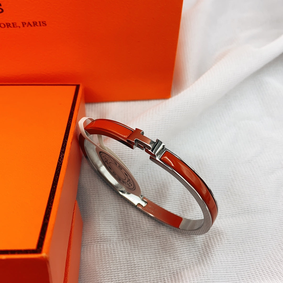 [Clover Jewelry]CLASSIC HM CLIC RED 8MM ENAMEL BRACELET
