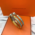 [Clover Jewelry]CLASSIC HM CLIC GREEN 8MM ENAMEL BRACELET