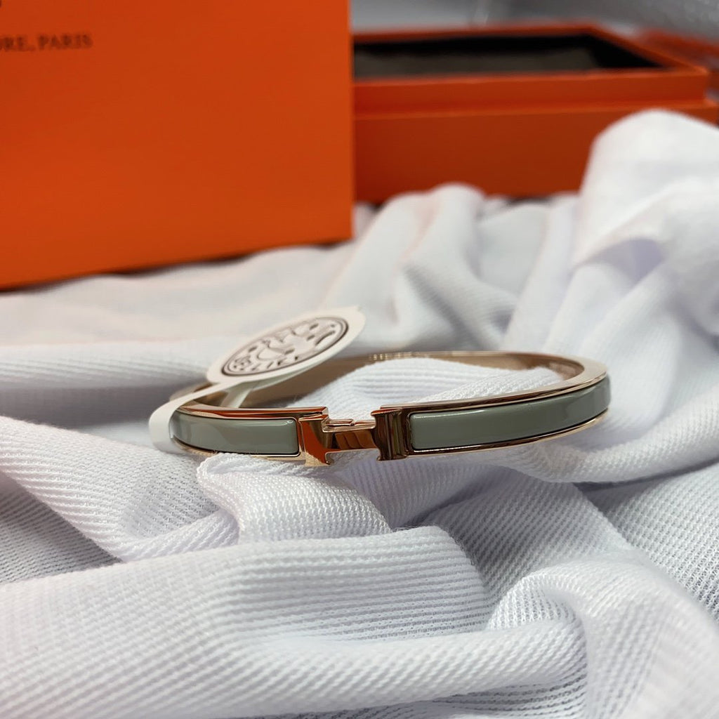 [Clover Jewelry]CLASSIC HM CLIC GREEN 8MM ENAMEL BRACELET