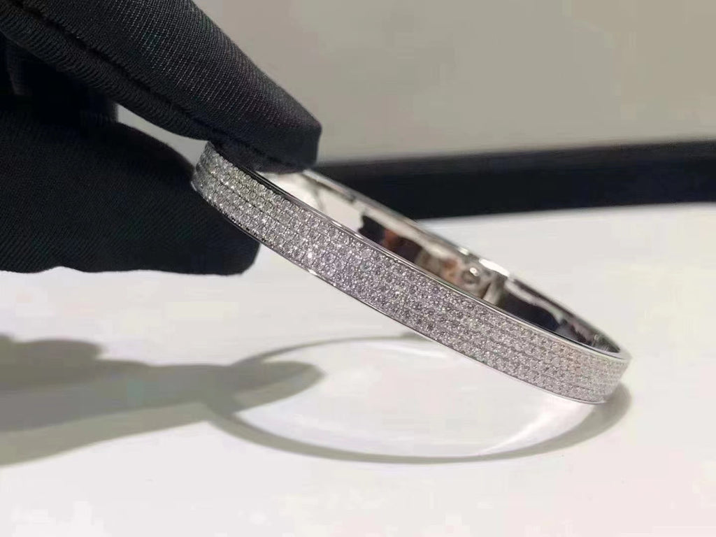 [Clover Jewelry]HM KELLY ARMREIF IN SILBER UND VOLLER DIAMANTENPFLASTERUNG
