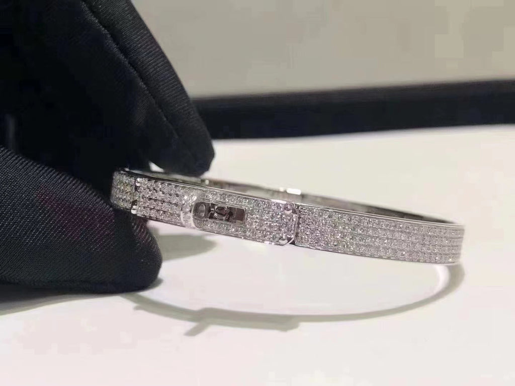 [Clover Jewelry]HM KELLY ARMREIF IN SILBER UND VOLLER DIAMANTENPFLASTERUNG