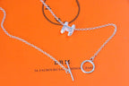 [Clover Jewelry]HM NECKLACE H LETTER OVAL SERIES