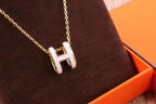 [Clover Jewelry]HM CLIC YELLOW ENAMEL GOLD NECKLACE