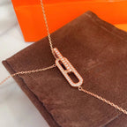 [Clover Jewelry]HM-HALSKETTE PLATIN ROSÉGOLD DIAMANT