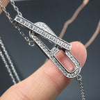 [Clover Jewelry]HM-HALSKETTE PLATIN ROSÉGOLD DIAMANT