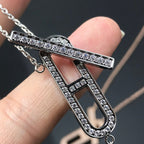 [Clover Jewelry]HM-HALSKETTE PLATIN ROSÉGOLD DIAMANT