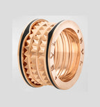 [Clover Jewelry]ZERO 1 ROCK BLACK CERAMIC PINK GOLD LARGE MODEL