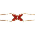 [Clover Jewelry]JEUX BRACELET CARNELIAN PINK GOLD 1 DIAMOND