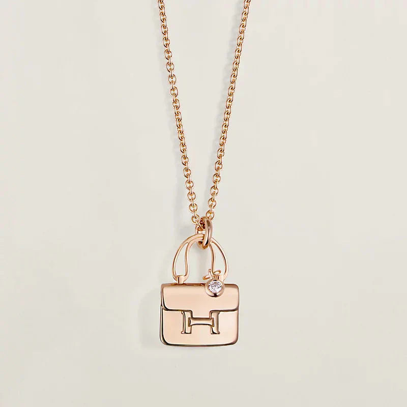 [Clover Jewelry]AMULETTE PEDANT ROSE GOLD NECKLACE
