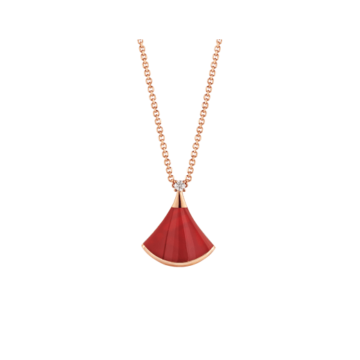 [Clover Schmuck]TRAUMHALSKETTE CARNELIAN 1 DIAMANT