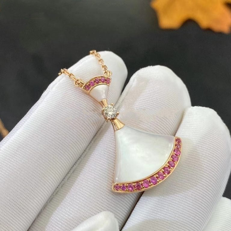 [Clover Jewelry]DREAM NECKLACE MOP PINK DIAMOND