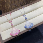 [Clover Jewelry]DREAM NECKLACK DIAMOND PINK GOLD
