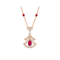 [Clover Jewelry]DREAM NECKLACE CARNELIAN DIAMOND PINK GOLD