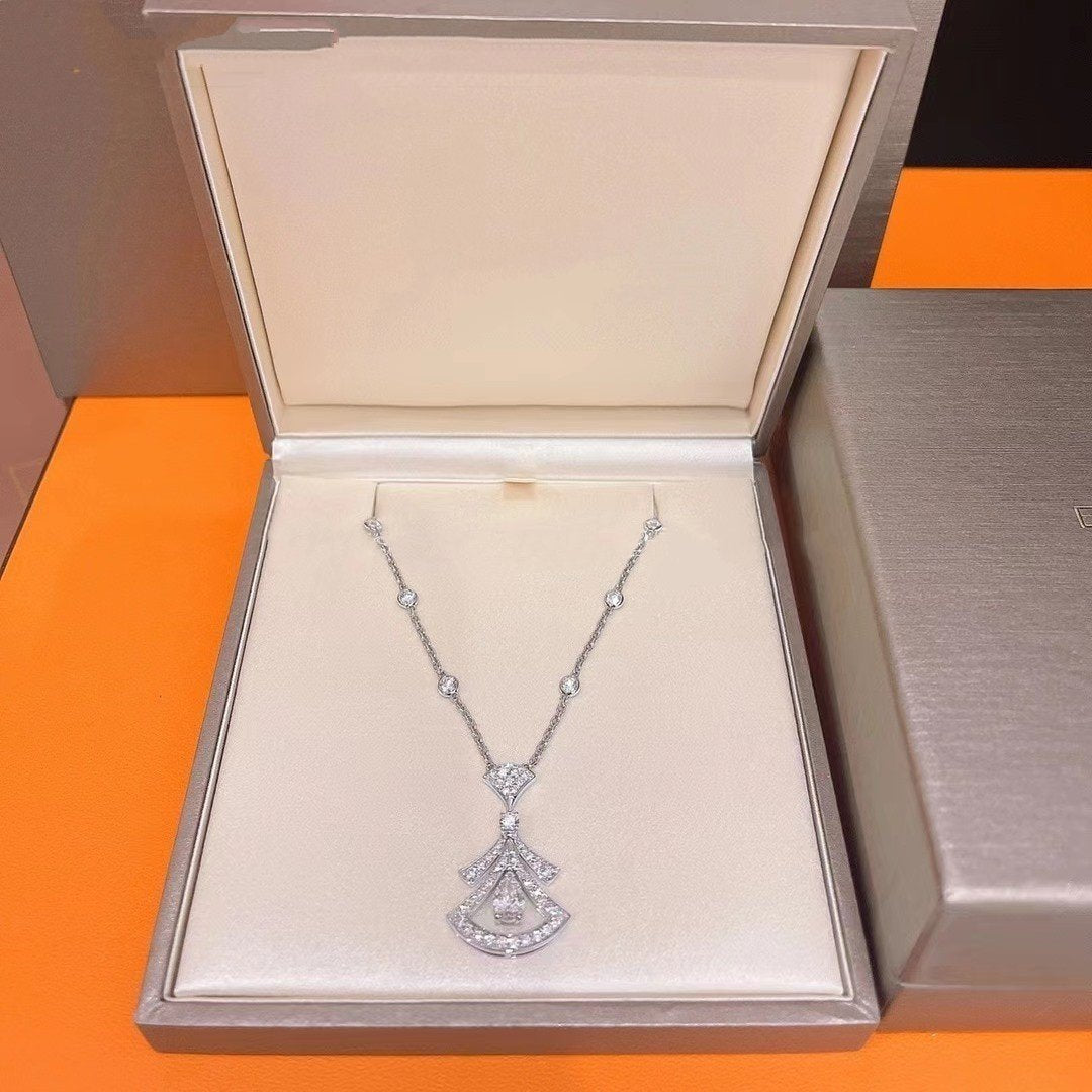 [Clover Jewelry]DREAM NECKLACE WHITE DIAMOND SILVER