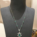 [Clover Jewelry]DREAM HALSKETTE MALACHIT DIAMANT SILBER