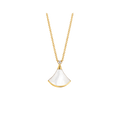 [Clover Jewelry]DREAM NECKLACE WHITE MOP GOLD 1 DIAMOND