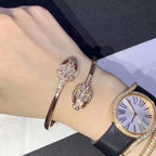 [Clover Jewelry]SERPENTI BRACELET PINK GOLD DIAMOND DOUBLE SNAKE