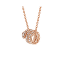 [Clover Jewelry]SERPENTI PINK GOLD NECKLACE DOUBLE RING DIAMOND