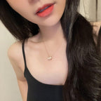[Clover Jewelry]SERPENTI PINK GOLD NECKLACE DOUBLE RING DIAMOND