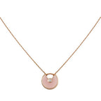 [Clover Jewelry]AMULETTE ROSE GOLD PINK MOP NECKLACE