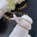 [Clover Jewelry]JEUX BRACELET PINK MOP PINK GOLD 1 DIAMOND