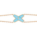 [Clover Jewelry]JEUX BRACELET TURQUOISE PINK GOLD 1 DIAMOND