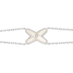 [Clover Jewelry]JEUX BRACELET WHITE MOP SILVER 1 DIAMOND
