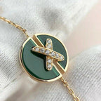 [Clover Jewelry]MALACHIT-ARMBÄNDER ROSÉGOLD DIAMANTEN