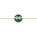 [Clover Jewelry]MALACHIT-ARMBÄNDER ROSÉGOLD DIAMANTEN