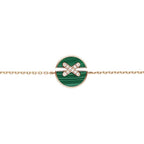 [Clover Jewelry]MALACHIT-ARMBÄNDER ROSÉGOLD DIAMANTEN
