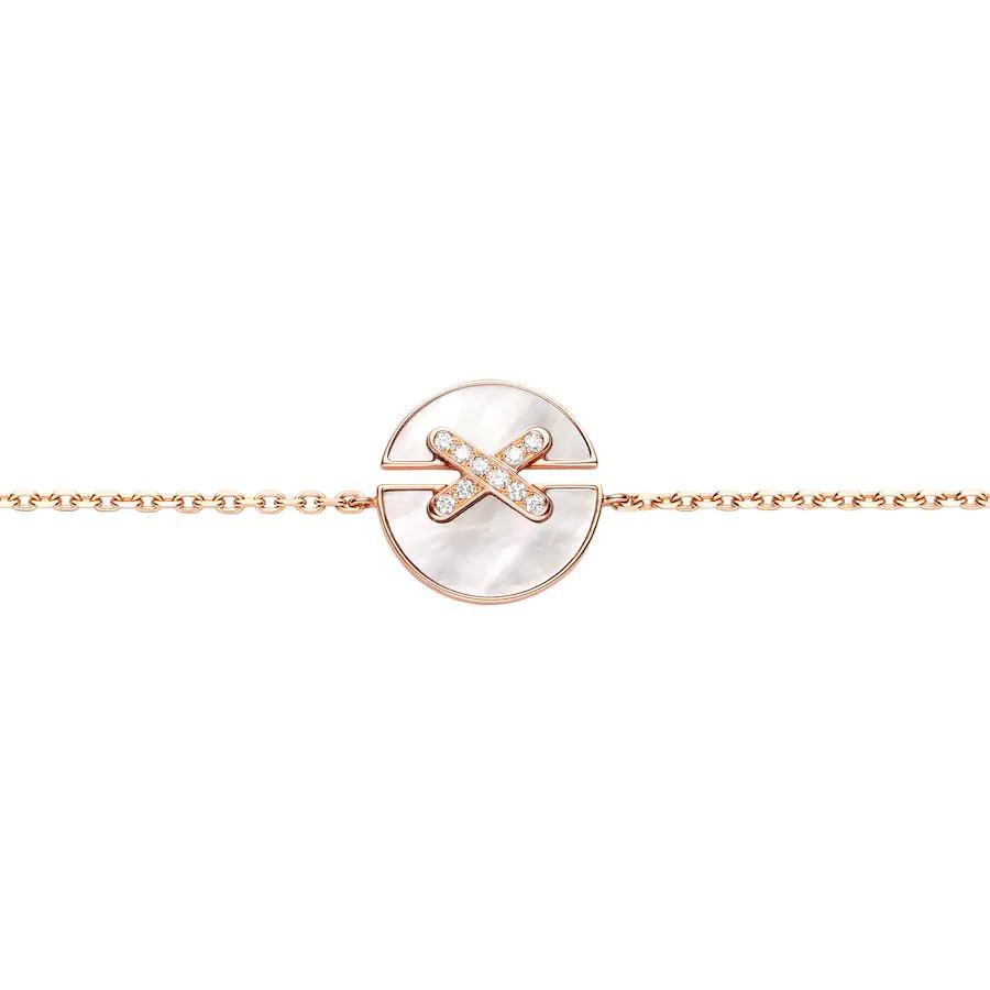 [Clover Jewelry]ARMBÄNDER-SET PERLMUTT ROSÉGOLD DIAMANTEN