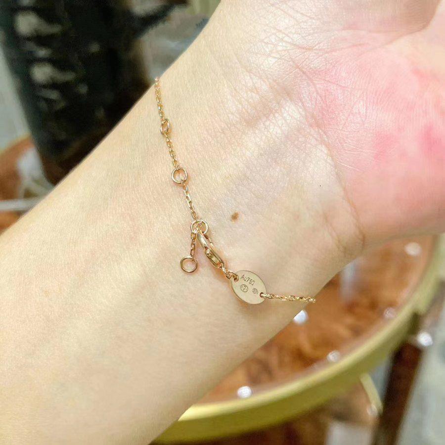 [Clover Jewelry]ARMBÄNDER-SET PERLMUTT ROSÉGOLD DIAMANTEN