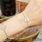 [Clover Jewelry]ARMBÄNDER-SET PERLMUTT ROSÉGOLD DIAMANTEN