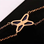 [Clover Jewelry]Hollow Design Four-Leaf Clover Flower Shape Ring